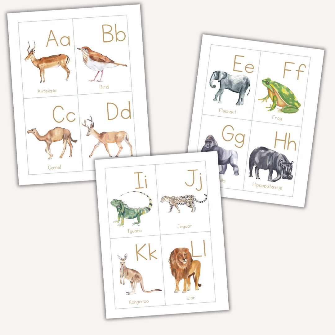 Alphabet Zoo Animal Flashcards
