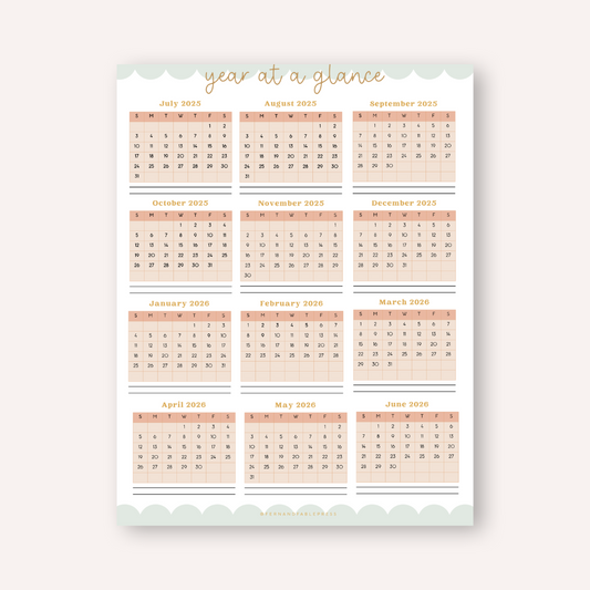 2025-2026 Year at a Glance