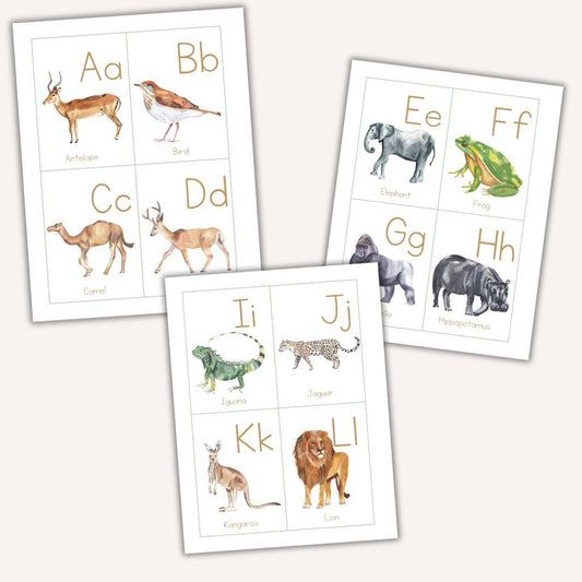Alphabet Zoo Animal Flashcards